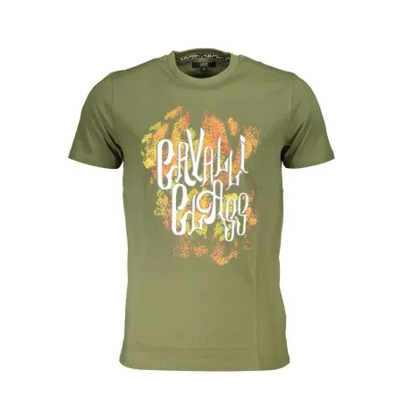T-SHIRT À MANCHES COURTES CAVALLI CLASS HOMME VERT - CAVALLI CLASS