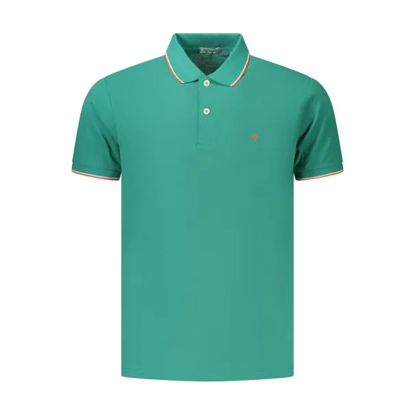 Polo à manches courtes pour homme Coveri Moving, vert - COVERI MOVING