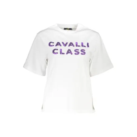 T-SHIRT À MANCHES COURTES CAVALLI CLASS FEMME BLANC - CAVALLI CLASS