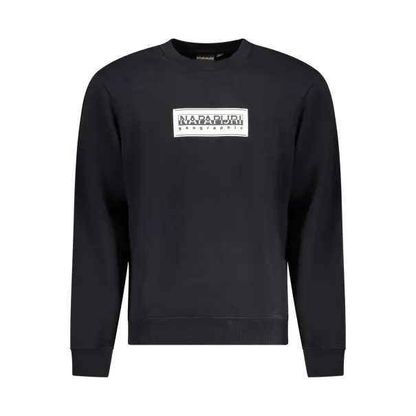NAPAPIJRI SWEAT-SHIRT SANS FERMETURE ÉCLAIR NOIR POUR HOMMES - NAPAPIJRI