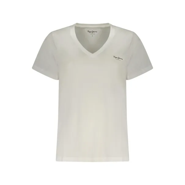 T-shirt blanc à manches courtes Pepe Jeans pour femme - PEPE JEANS
