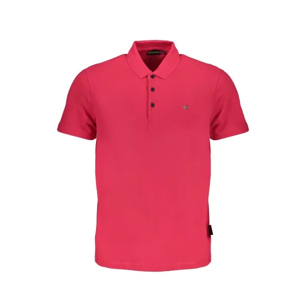 NAPAPIJRI POLO MANCHES COURTES HOMME ROSE - NAPAPIJRI