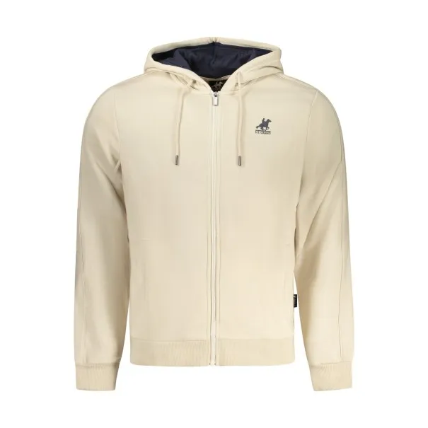 SWEAT-SHIRT BEIGE À FERMETURE ÉCLAIR POUR HOMME US GRAND - U.S. GRAND