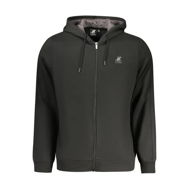 SWEAT-SHIRT NOIR À FERMETURE ÉCLAIR POUR HOMME US GRAND - U.S. GRAND