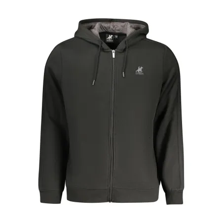 SWEAT-SHIRT NOIR À FERMETURE ÉCLAIR POUR HOMME US GRAND - U.S. GRAND