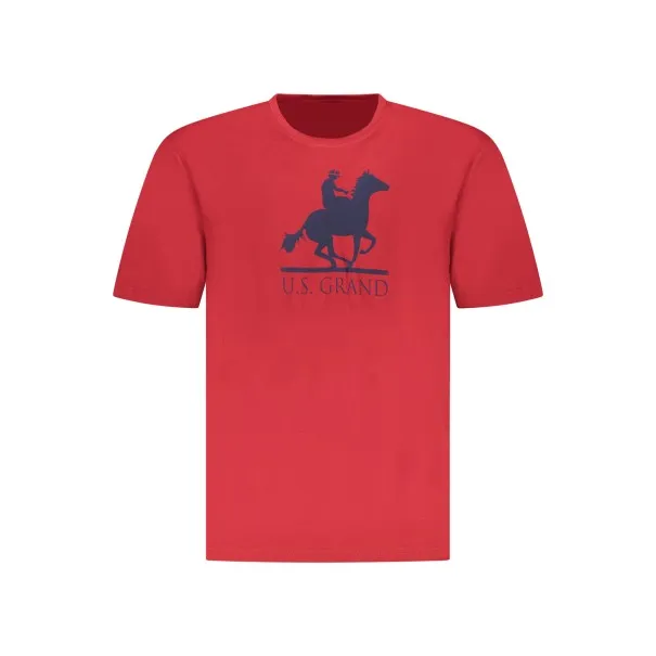T-shirt rouge à manches courtes pour homme US GRAND - U.S. GRAND