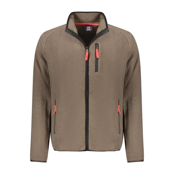 Sweat-shirt zippé marron pour homme Norvège 1963 - NORWAY 1963
