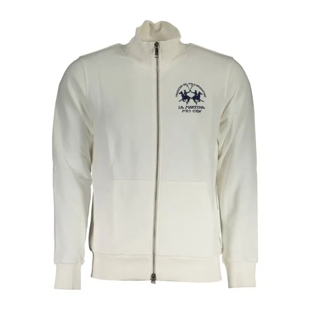 Sweat-shirt zippé blanc pour homme LA MARTINA - LA MARTINA