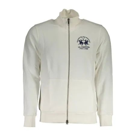 Sweat-shirt zippé blanc pour homme LA MARTINA - LA MARTINA