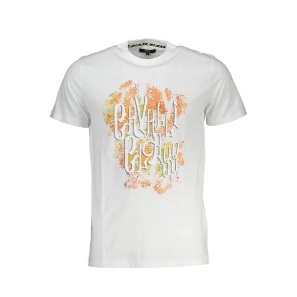 T-SHIRT À MANCHES COURTES CAVALLI CLASS HOMME BLANC - CAVALLI CLASS