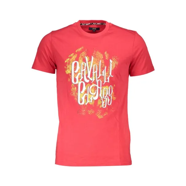 T-SHIRT À MANCHES COURTES CAVALLI CLASS HOMME ROUGE - CAVALLI CLASS