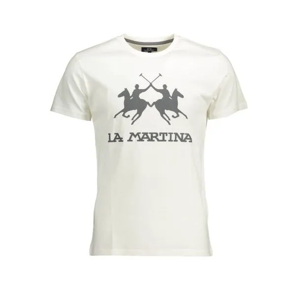 T-SHIRT BLANC À MANCHES COURTES POUR HOMME LA MARTINA - LA MARTINA