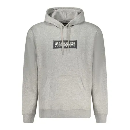 NAPAPIJRI SWEAT-SHIRT SANS FERMETURE ÉCLAIR GRIS POUR HOMMES - NAPAPIJRI