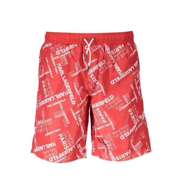 KARL LAGERFELD BEACHWEAR MAILLOT DE BAIN HOMME BAS ROUGE - KARL LAGERFELD BEACHWEAR
