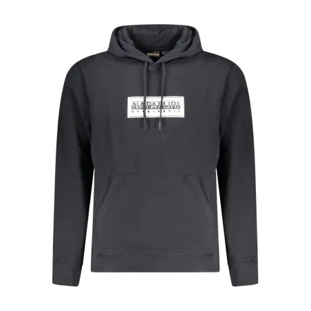 NAPAPIJRI SWEAT-SHIRT SANS FERMETURE ÉCLAIR NOIR POUR HOMMES - NAPAPIJRI
