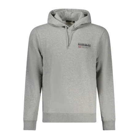 NAPAPIJRI SWEAT-SHIRT SANS FERMETURE ÉCLAIR GRIS POUR HOMMES - NAPAPIJRI