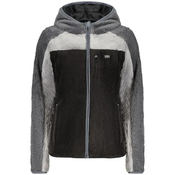 SWEAT-SHIRT NOIR À FERMETURE ÉCLAIR POUR FEMMES NORVÈGE 1963 - NORWAY 1963
