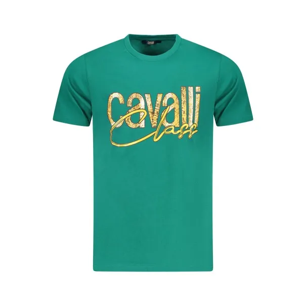 T-SHIRT À MANCHES COURTES CAVALLI CLASS HOMME VERT - CAVALLI CLASS