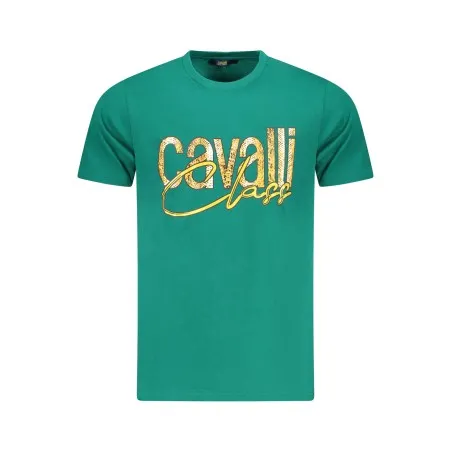 T-SHIRT À MANCHES COURTES CAVALLI CLASS HOMME VERT - CAVALLI CLASS
