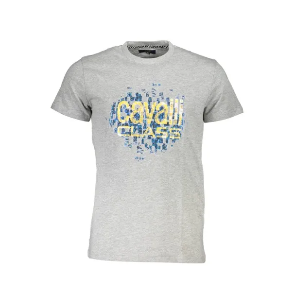 T-SHIRT À MANCHES COURTES CAVALLI CLASS HOMME GRIS - CAVALLI CLASS