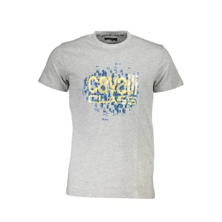 T-SHIRT À MANCHES COURTES CAVALLI CLASS HOMME GRIS - CAVALLI CLASS