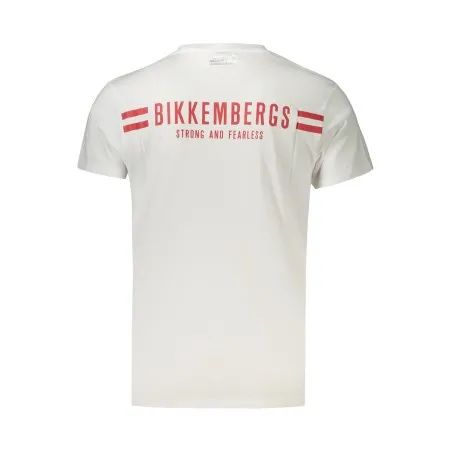 T-shirt blanc à manches courtes pour homme BIKKEMBERGS - BIKKEMBERGS