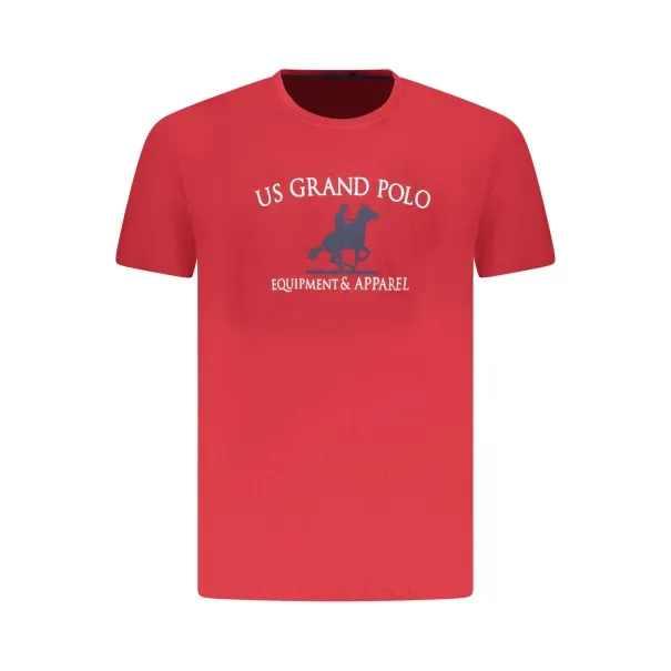 T-shirt rouge à manches courtes pour homme US GRAND - U.S. GRAND