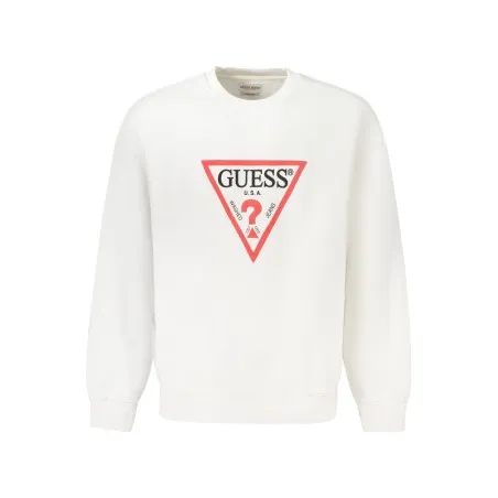 Sweat-shirt Guess Jeans sans fermeture éclair pour homme Blanc - GUESS JEANS