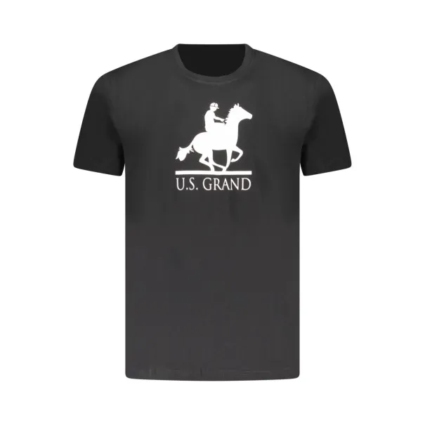 T-shirt noir à manches courtes pour homme US GRAND - U.S. GRAND