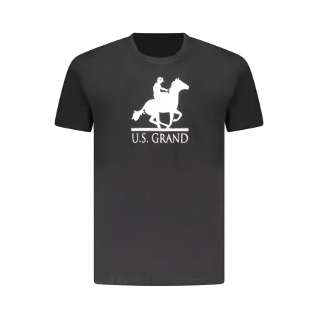 T-shirt noir à manches courtes pour homme US GRAND - U.S. GRAND