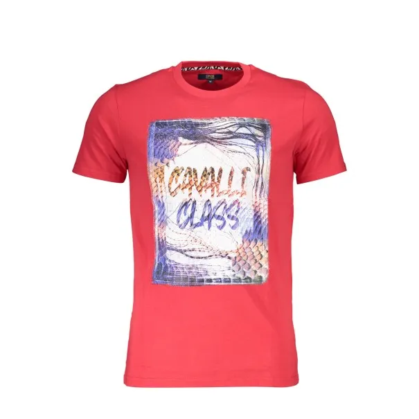 T-SHIRT À MANCHES COURTES CAVALLI CLASS HOMME ROUGE - CAVALLI CLASS