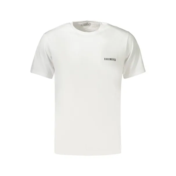 T-shirt blanc à manches courtes pour homme BIKKEMBERGS - BIKKEMBERGS