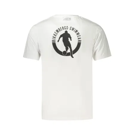 T-shirt blanc à manches courtes pour homme BIKKEMBERGS - BIKKEMBERGS