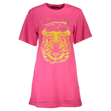 T-SHIRT CAVALLI CLASS MANCHES COURTES FEMME ROSE - CAVALLI CLASS