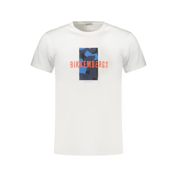 T-shirt blanc à manches courtes pour homme BIKKEMBERGS - BIKKEMBERGS