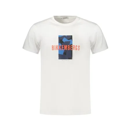 T-shirt blanc à manches courtes pour homme BIKKEMBERGS - BIKKEMBERGS