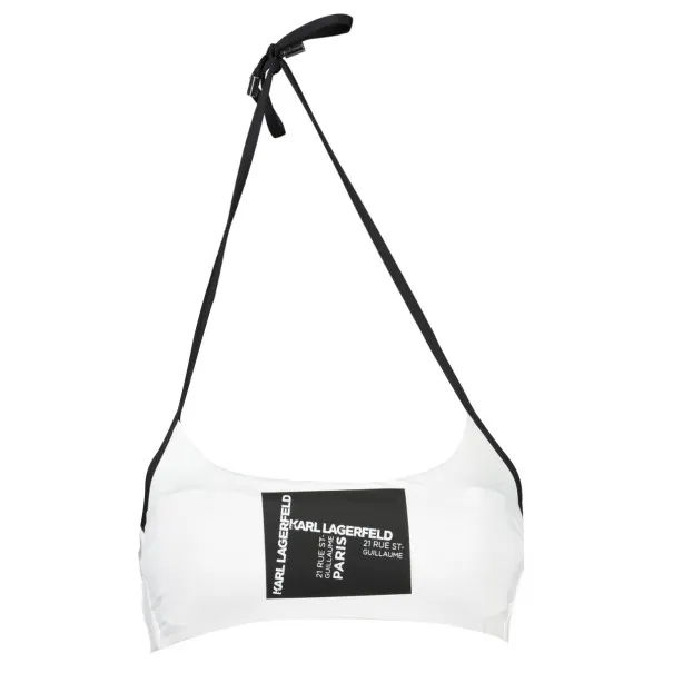 Haut de maillot de bain Karl Lagerfeld Beachwear pour femme, blanc - KARL LAGERFELD BEACHWEAR