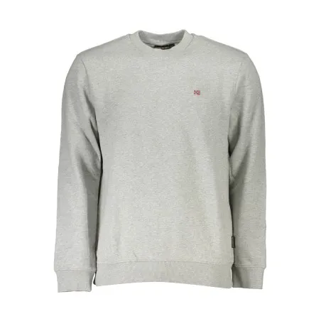 NAPAPIJRI SWEAT-SHIRT SANS FERMETURE ÉCLAIR GRIS POUR HOMMES - NAPAPIJRI