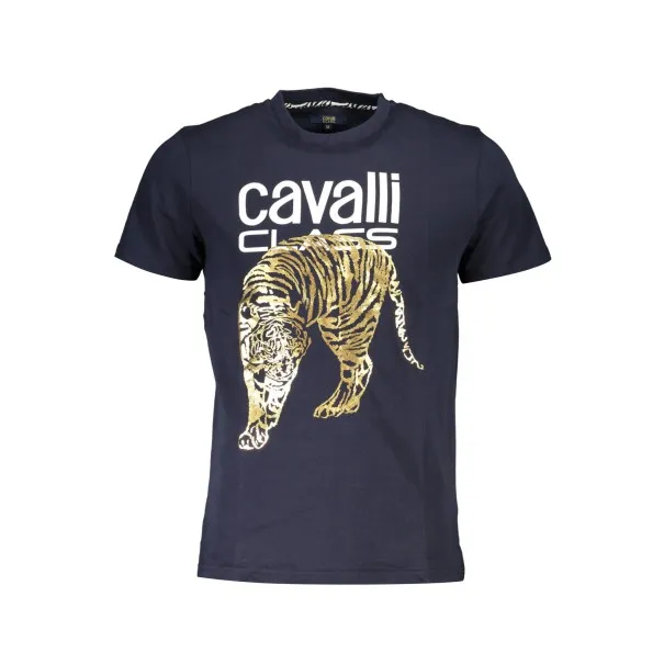 T-SHIRT À MANCHES COURTES CAVALLI CLASS HOMME BLEU - CAVALLI CLASS