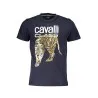 T-SHIRT À MANCHES COURTES CAVALLI CLASS HOMME BLEU - CAVALLI CLASS