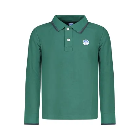 POLO À MANCHES LONGUES POUR ENFANTS NORTH SAILS, VERT - NORTH SAILS
