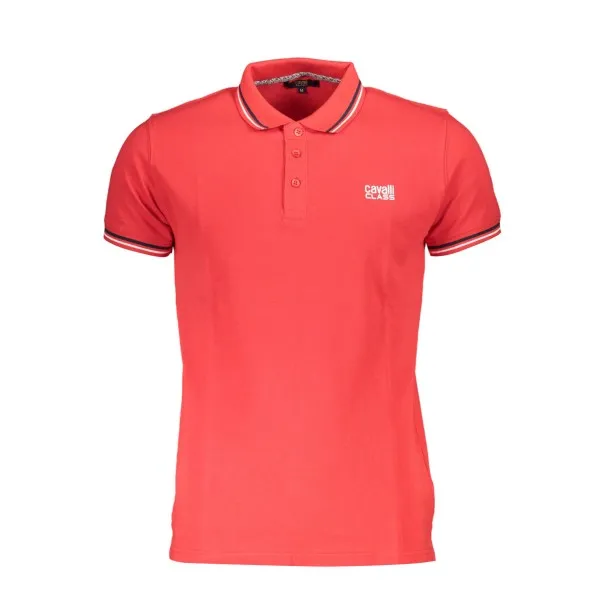 CAVALLI CLASS POLO MANCHES COURTES HOMME ROUGE - CAVALLI CLASS