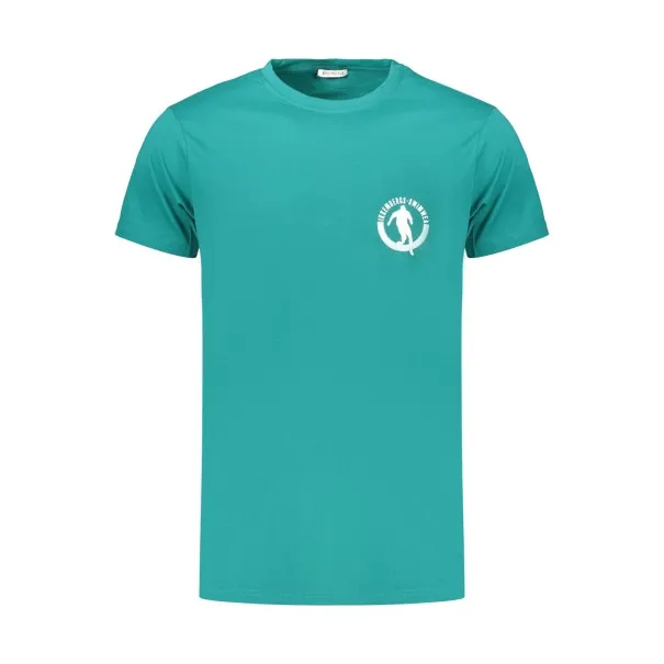 T-shirt vert à manches courtes pour homme BIKKEMBERGS - BIKKEMBERGS