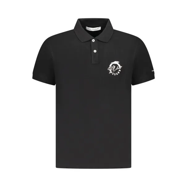 POLO HOMME À MANCHES COURTES TRUSSARDI NOIR - Trussardi