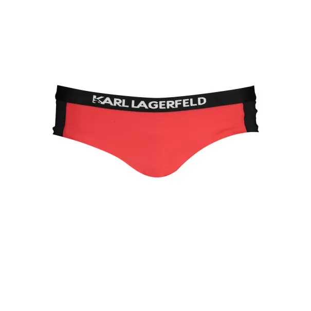 KARL LAGERFELD BEACHWEAR BAS DE MAILLOT DE BAIN FEMME ROUGE - KARL LAGERFELD BEACHWEAR