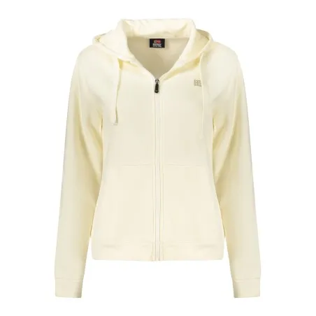 SWEAT-SHIRT BLANC À FERMETURE ÉCLAIR POUR FEMMES NORVÈGE 1963 - NORWAY 1963