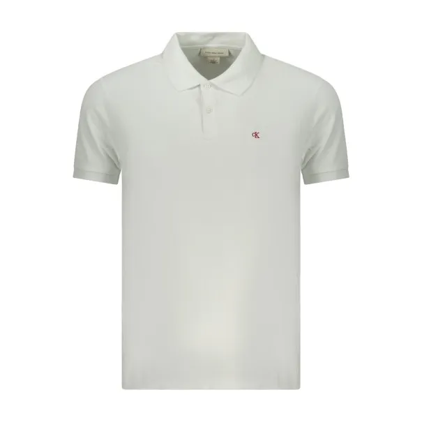 POLO CALVIN KLEIN MANCHES COURTES HOMME BLANC - CALVIN KLEIN