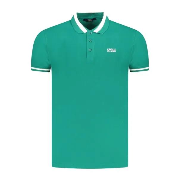 CAVALLI CLASS POLO MANCHES COURTES HOMME VERT - CAVALLI CLASS