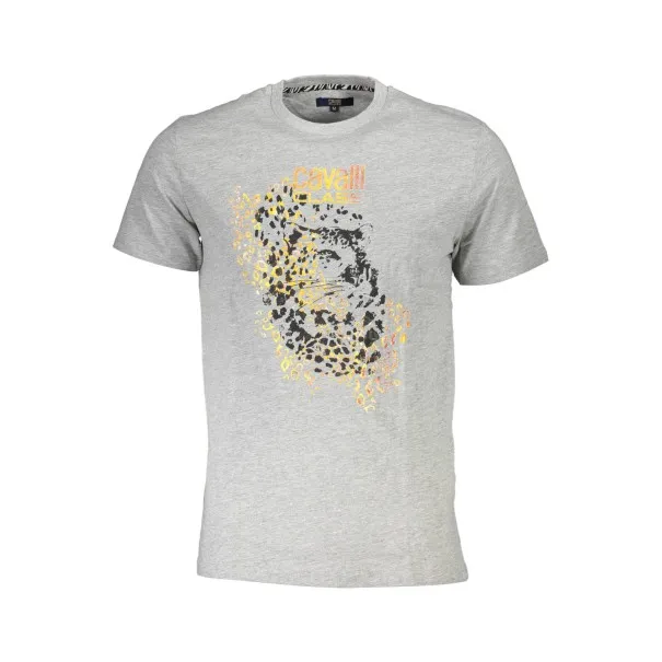 T-SHIRT À MANCHES COURTES CAVALLI CLASS HOMME GRIS - CAVALLI CLASS