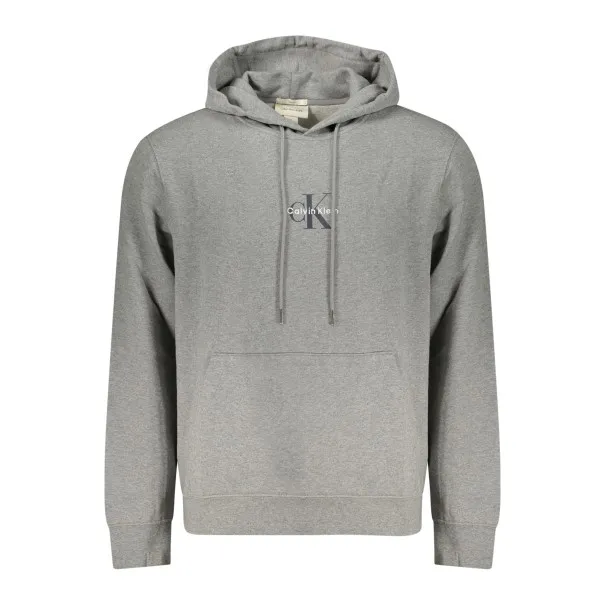 SWEAT-SHIRT GRIS À FERMETURE ÉCLAIR CALVIN KLEIN POUR HOMME - CALVIN KLEIN